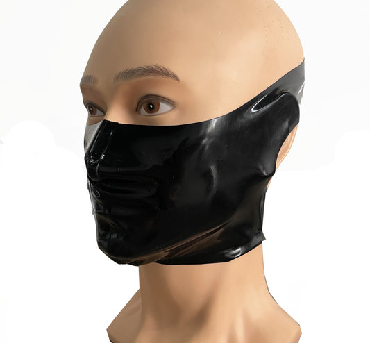 Latex Headpiece Mask Half Face