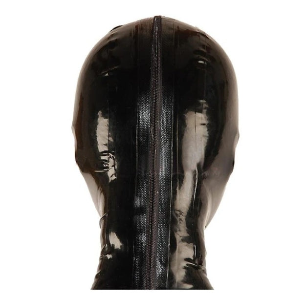 Latex  Half Face Headgear Gloss Mask