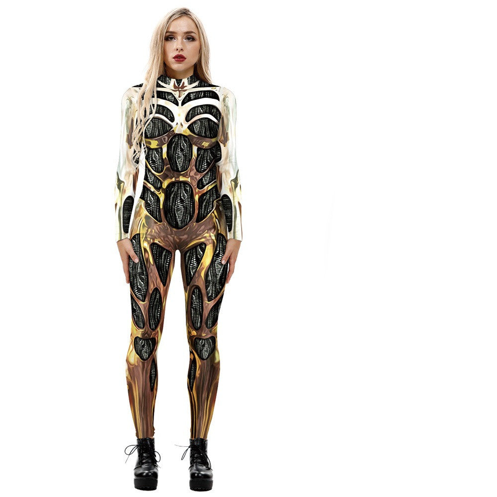 Halloween 3D Armor Digital Print Bodysuit