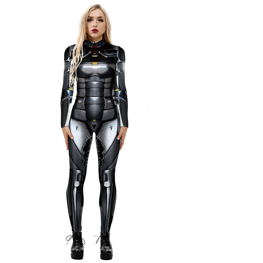 Halloween 3D Armor Digital Print Bodysuit