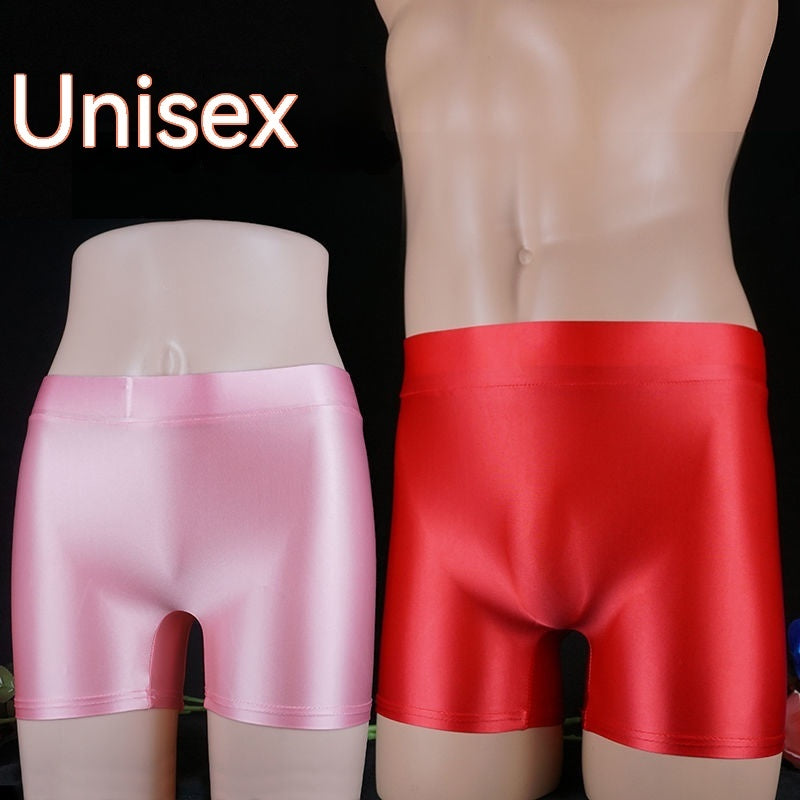 Men's And Women's Shiny Shiny Pants Tight Boxer Briefs