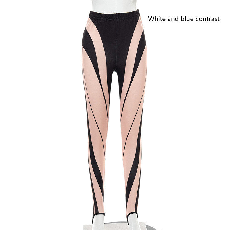 Fashion Women's Printed High Waist Slim Leggings