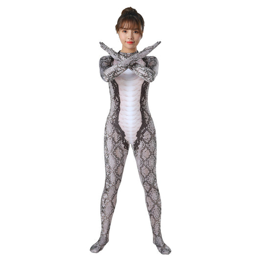 Hongbo Green Python Bodysuit Halloween