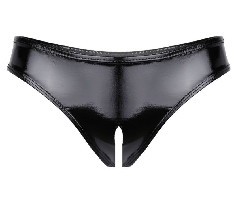 Sexy Lingerie Mini Panties Sexy Women's T-pants Patent Leather Thong