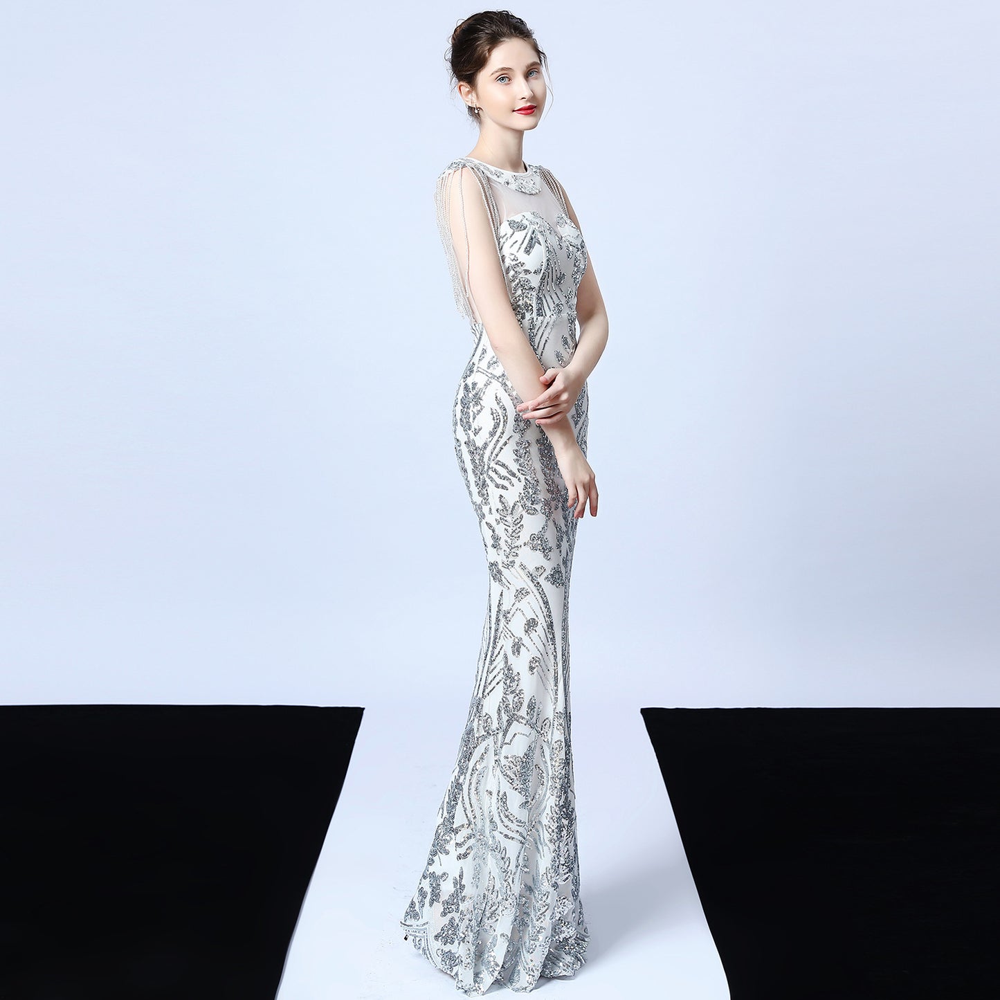 Party dress long banquet slim fit