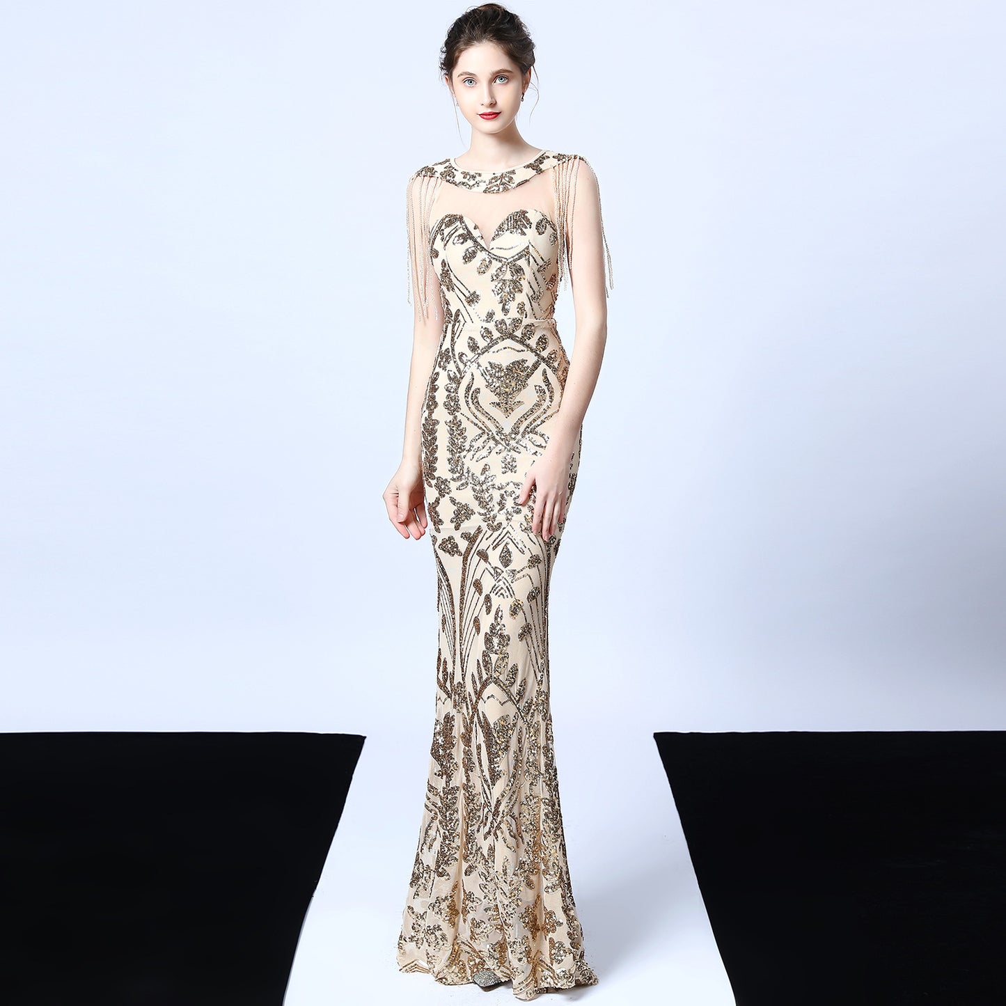 Party dress long banquet slim fit