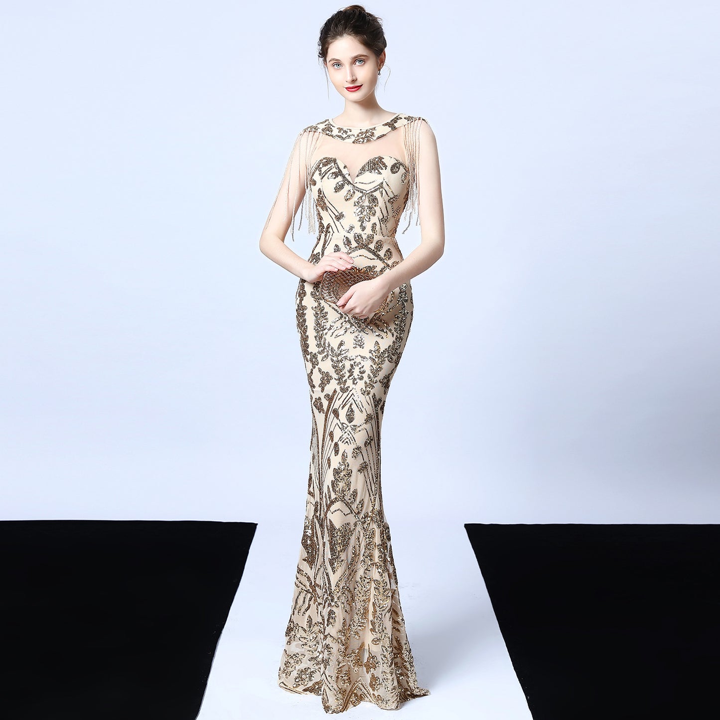 Party dress long banquet slim fit