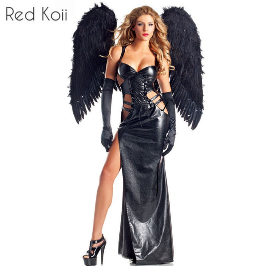 PU Leather Evil Angel Cosplay Suit Size M