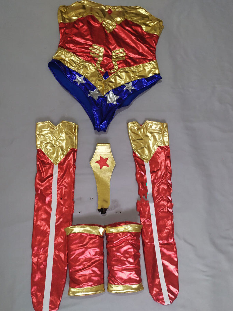 Female Cosplay Glued Stitching Superhero Bodysuit